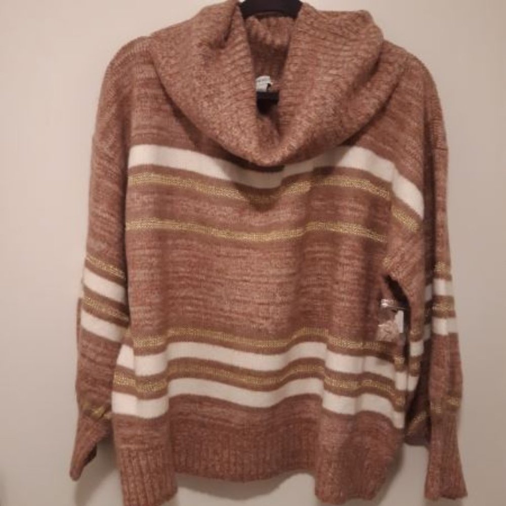NEW, Nine West Sweater, Purple, Gold, Pink, and White Color, Size XXL US
